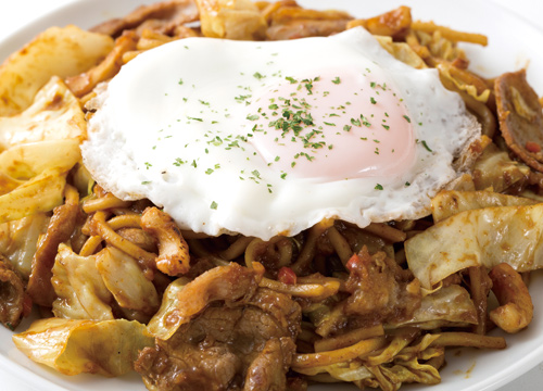 カレー焼そば〜目玉焼添え〜