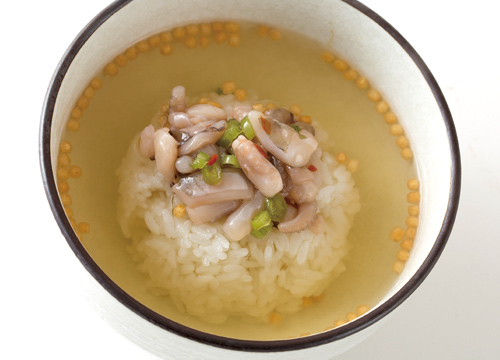 たこわさびのお茶漬け